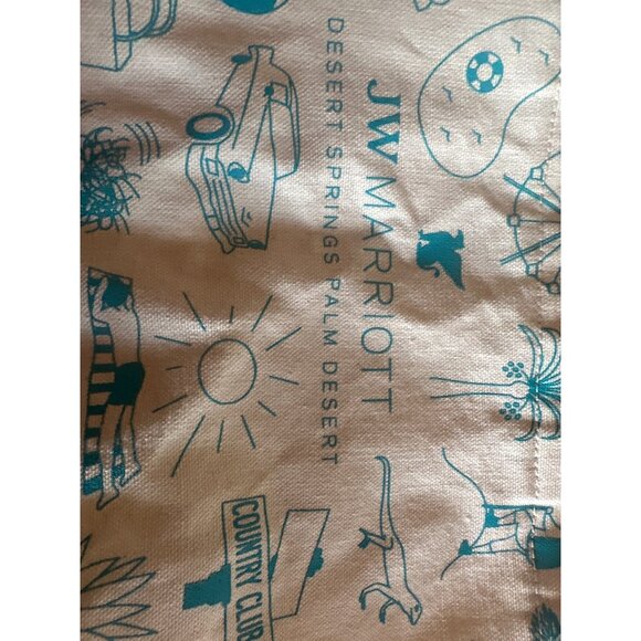 NWT JW Marriott Maptote Canvas Mini Tote Bag Desert Springs Palm Desert - Picture 2 of 4